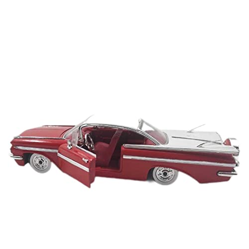 CHENXIAOLAN Miniaturmodelle 1 24 Für Vintage 1959 Chevy Impala Classic Metalllegierung Sportwagen Simulation Sammlung Geschenk Fertigmodell von CHENXIAOLAN