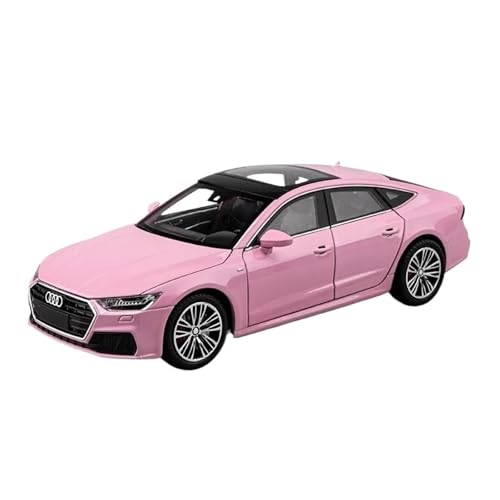 CHENXIAOLAN Miniaturmodelle 1 24 Skala Modell Für Audi A7 Limousine Druckguss Modell Auto Sound Und Licht Sammler Spielzeug Fertigmodell(Rosa) von CHENXIAOLAN