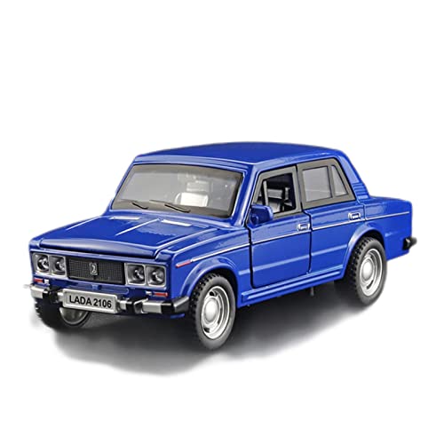 Miniaturmodelle 1 32 Für Lada Retro Alloy Car Models Diecast Fahrzeuge Simulation Sound Light Fertigmodell(Blau) von CHENXIAOLAN