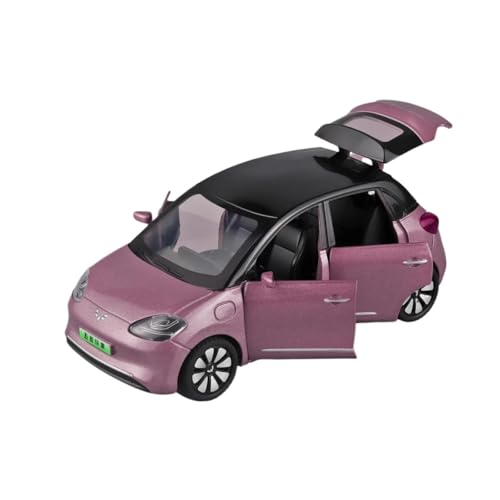 CHENXIAOLAN Miniaturmodelle 1 32 Für Wuling Bingo Miniatur Legierung Diecast Modell Auto Sound Und Licht Junge Spielzeug Geschenk Fertigmodell(Rosa) von CHENXIAOLAN