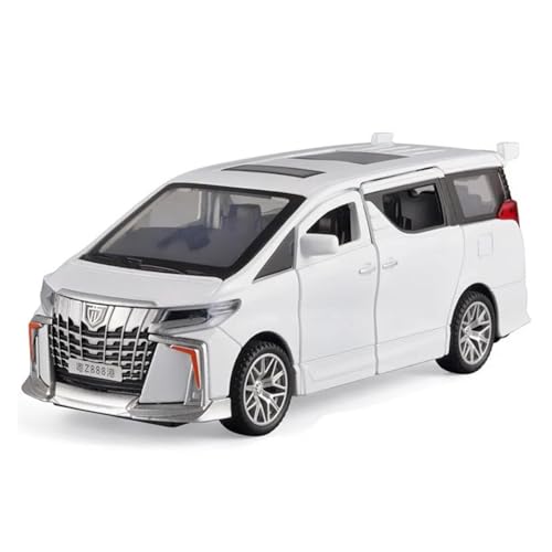 CHENXIAOLAN Miniaturmodelle 1 32 Metalldruckguss-Automodell Toyota Alphard, Miniatursimulation, Statisches Fahrzeug, Spielzeugmodell Fertigmodell(Weiß) von CHENXIAOLAN