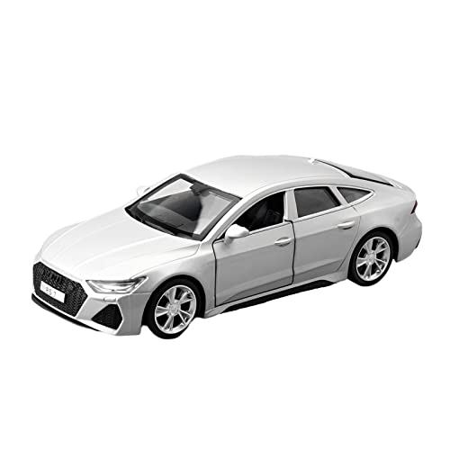 CHENXIAOLAN Miniaturmodelle 1 43 Für Audi RS7 Legierung Simulation Zurückziehen Spielzeug Automodell Sammlerstücke Souvenir Display Ornament Fertigmodell(Silber) von CHENXIAOLAN