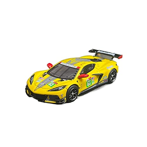 CHENXIAOLAN Miniaturmodelle 1 64 Für Chevrolet Corvette C8 Nr. 63 Legierung Auto Maßstab Modellauto Mini Display Geschenk Fertigmodell von CHENXIAOLAN