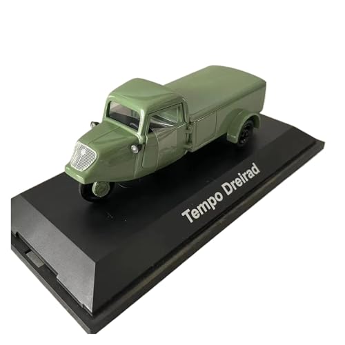 CHENXIAOLAN Miniaturmodelle 1:43 Für Tempo Dreirad Geschlossenes Dreirad Druckguss-Spielzeugfahrzeugmodell Legierung Statisches Vintage-Transportauto Fertigmodell von CHENXIAOLAN