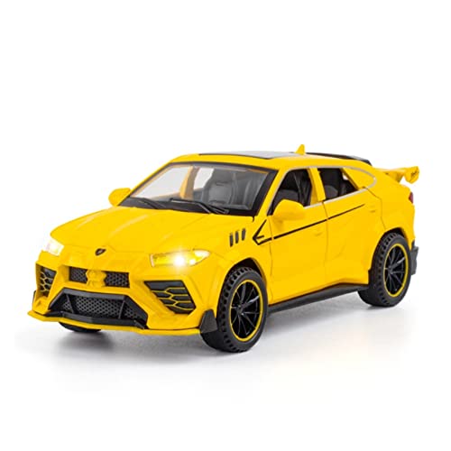 Miniaturmodelle Für Luxusauto 1 32 Spielzeugauto Modell Metallauto Rückziehauto Geeignet Für Kinderspielzeug Fertigmodell(Yellow) von CHENXIAOLAN