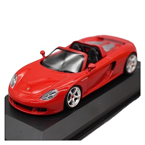 Miniaturmodelle Für Porsche Carrera GT 1:43 Sportwagenmodell Aus Legierung. Klassische Auto-Memorabilien-Sammlung Für Erwachsene Fertigmodell (Color : B) von CHENXIAOLAN