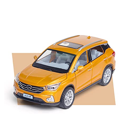 CHENXIAOLAN Miniaturmodelle Maßstab 1 32 Für Trumpchi GS4 Zurückziehen Mit Sound Und Licht Automodellbausatz Simulation Legierung Auto Diecast Car Fertigmodell(Gold) von CHENXIAOLAN