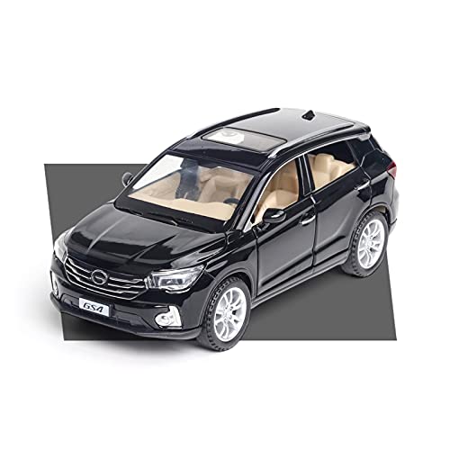 CHENXIAOLAN Miniaturmodelle Maßstab 1 32 Für Trumpchi GS4 Zurückziehen Mit Sound Und Licht Automodellbausatz Simulation Legierung Auto Diecast Car Fertigmodell(Schwarz) von CHENXIAOLAN