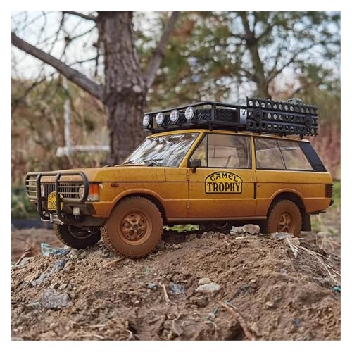 CHENXILONG Auto-Montagesatz 1:18 Für Range Rover 1982 Camel Cup Dirty Edition Rennwagenmodell Legierungsautomodell Druckguss-Fahrzeugmodell Bürodekoration von CHENXILONG