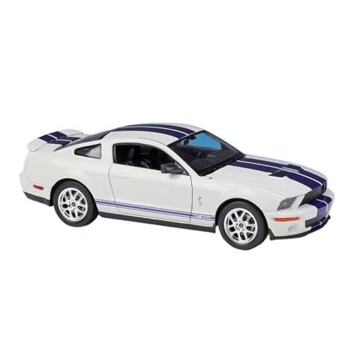 CHENXILONG Auto-Montagesatz 1:24 Für Shelby Cobra GT500 2007 Legierung Skala Auto Modell Diecast Metall Spielzeug Fahrzeuge Sammlung Ornamente Auto Geschenk Bürodekoration(White) von CHENXILONG