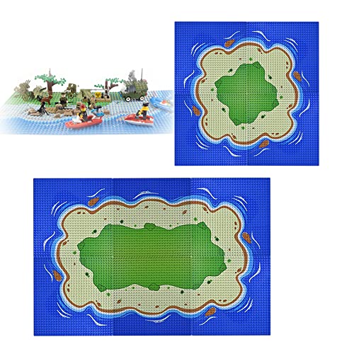 CHEVVY 6 Stück Grundplatten Straßenplatten Bauplatten 25,5 x 25,5CM Grundplatte für Classic Kleinen Bausteine Platte für Meeresinseln Konstruktionsspielzeug für Kleinkinder von CHEVVY