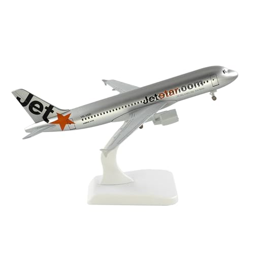 CHEWYZ 20-cm-Flugzeug für Jetstar Airways Airbus A320 mit Fahrwerk, Legierungsflugzeugmodell zur Sammlung von CHEWYZ