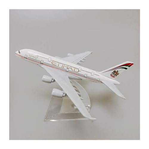 Für Russische KLM A340 A350 A380 B737 B747 Flugzeugmodellflugzeuge 16 cm (Size : Etihad A380) von CHEWYZ