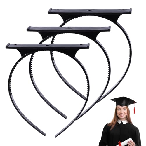 CHGCRAFT 3 Stück Graduation Cap Headband Insert mit Stickern Grad Cap Headband Graduate Gifts Hut-Accessoires für Graduation Party sichert Ihre Frisur Geeignet für alle Haartypen von CHGCRAFT