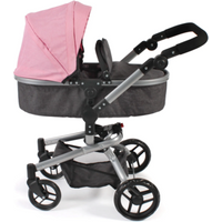 CHIC 2000 593 86 Kombi-Puppenwagen YOLO melange dunkelgrau-rosa von CHIC 2000 BAYER