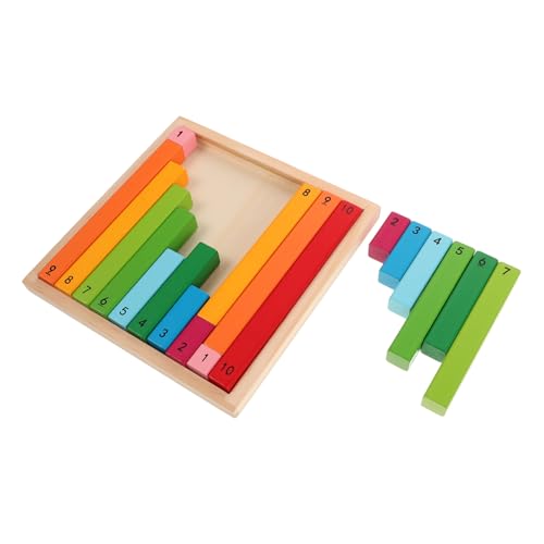 CHICAMPERA 1 Set Montessori Mathe-Werkzeuge Aus Holz, Zählstäbe, Mathematik-fähigkeiten-Werkzeuge, Pädagogische Mathematik-lernstäbe, Montessori-lern-Mathe-lehrmittel von CHICAMPERA