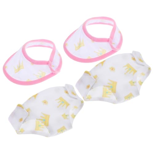 CHICAMPERA 2sätze Puppenwindeln Unterwäsche Und Lätzchen Set Teiliges Zubehör Puppen Inklusive Windeln Und Lätzchen Mit Hübschem Kronenmuster Für Kreatives Spielen Und Saubere Outfits CHICAMPERA 2sätze Puppenwindeln Unterwäsche Und Lätzchen Set Teiliges Zubehör Puppen Inklusive Windeln Und Lätzchen Mit Hübschem Kronenmuster Für Kreatives Spielen Und Saubere Outfits von CHICAMPERA