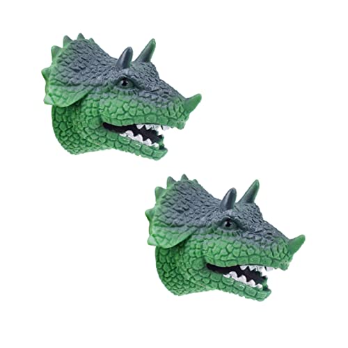 CHICAMPERA 2 Stücke Rollenspiel Handpuppe Finger Puppets Pädagogisches Rollenspielzeug Kreatives Handpuppe für Dinosaurier-Handpuppe Green von CHICAMPERA