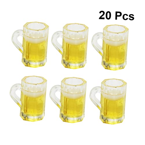 CHICAMPERA 20 Stück Zubehör Für Kinderspielhäuser Mini- Mini-biergläser Taschenmöbel Yellow von CHICAMPERA