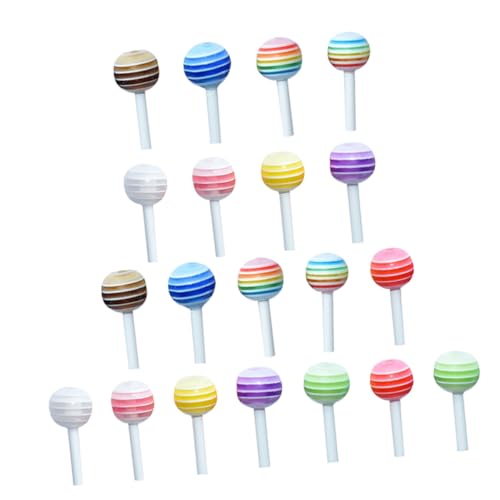 CHICAMPERA 25 Stück Teiliges Miniatur Lollipop Modell Farbige Realistische Deko für Leichte Figuren als Puppenhaus Zubehör Zufällige Farbe Zufällige Farbe CHICAMPERA 25 Stück Teiliges Miniatur Lollipop Modell Farbige Realistische Deko für Leichte Figuren als Puppenhaus Zubehör Zufällige Farbe Zufällige Farbe von CHICAMPERA