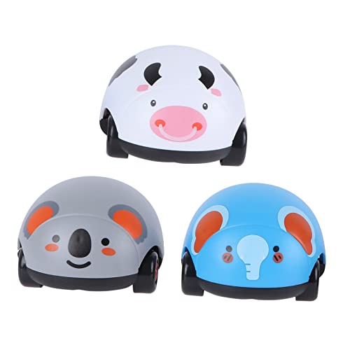 CHICAMPERA 3Stücke Cartoon Spielzeugautos Für Trägheitsfahrzeuge Elefant Kuh Und Koala Design Geburtstagsgeschenk Für Jungen Und Mädchen Robuste Und Langlebige von CHICAMPERA