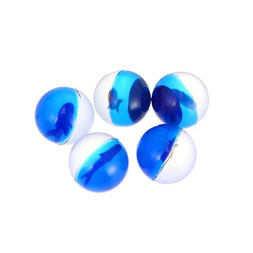 CHICAMPERA 5 Stück Transparenter Ball Springender Ball Aus Gummi Blue von CHICAMPERA