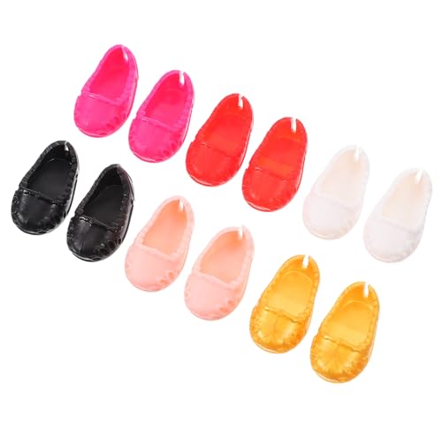 CHICAMPERA 6 Paare Puppenschuhe Mini Schuhe Für Puppen Mädchen Doll Dress Up Schuhe In Schwarz Rot Rosa Weiß Gold Für Miniatur Puppenhaus Zubehör CHICAMPERA 6 Paare Puppenschuhe Mini Schuhe Für Puppen Mädchen Doll Dress Up Schuhe In Schwarz Rot Rosa Weiß Gold Für Miniatur Puppenhaus Zubehör von CHICAMPERA