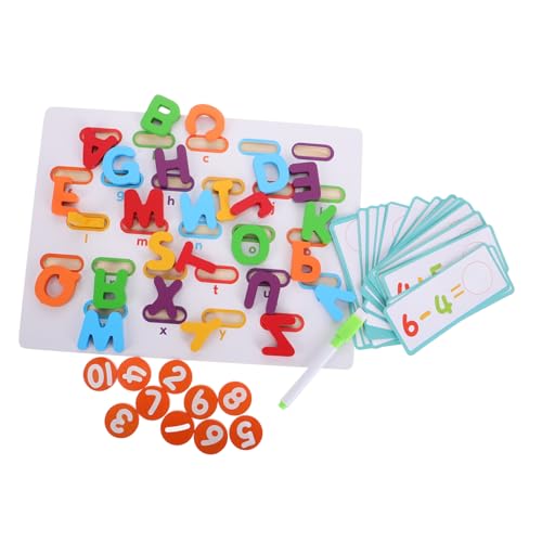 CHICAMPERA Holzsteckpuzzle Für Kleinkinder, ABC-lernspielzeug Für Kinder, Farb- Und Formerkennung, Vorschul-lernspielzeug, Entwicklung Der Feinmotorik, Montessori-Spielzeug, Multi von CHICAMPERA