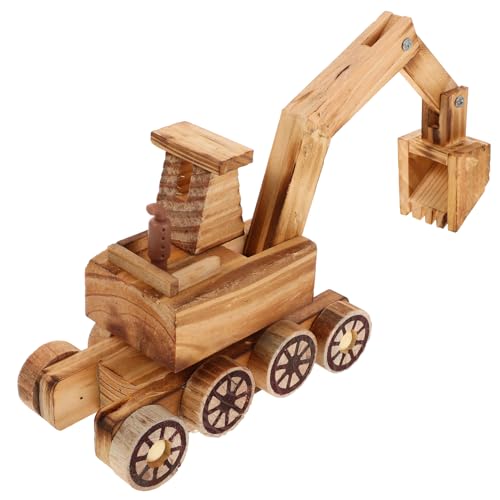 CHICAMPERA Mini-holzbagger-Spielzeug, Baufahrzeug Für Kinder, Bewegliches Auto-Modell, Bewegliches Auto-Modell, Party-Bagger-Modell, Mini-Bagger-zubehör von CHICAMPERA