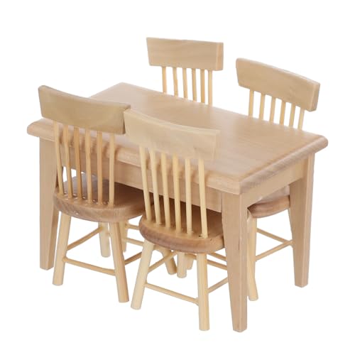 CHICAMPERA Miniatur Puppenhaus Möbelset Teilig aus Lackiertem Eichenholz Realistischer Tisch und Stühle Detailreiche Puppenhaus Dekoration Vielseitiges Miniatur Zubehör für Sammler CHICAMPERA Miniatur Puppenhaus Möbelset Teilig aus Lackiertem Eichenholz Realistischer Tisch und Stühle Detailreiche Puppenhaus Dekoration Vielseitiges Miniatur Zubehör für Sammler von CHICAMPERA