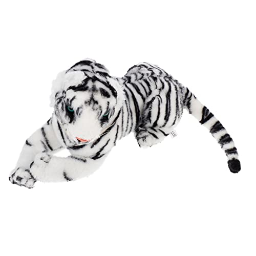 CHICAMPERA Mit Tieren Gefüllte Puppen Tigerpuppe Simulation Tiger Stoffpuppen Tiger Ausgestopftes Tierspielzeug Weiß von CHICAMPERA