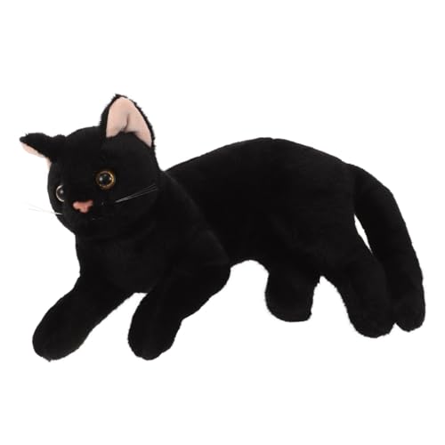 CHICAMPERA Schwarze Plüschkatze Realistisches Weiches Kuscheltier mit Cartoonartigem Design Vielseitig als Kissen Dekoration für Geburtstags und Halloween Party Geeignet CHICAMPERA Schwarze Plüschkatze Realistisches Weiches Kuscheltier mit Cartoonartigem Design Vielseitig als Kissen Dekoration für Geburtstags und Halloween Party Geeignet von CHICAMPERA