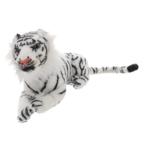 CHICAMPERA Simulation Tiger Das Tier Kuscheltiere Tier Kuschelpuppen Tiger Puppe Weiß von CHICAMPERA