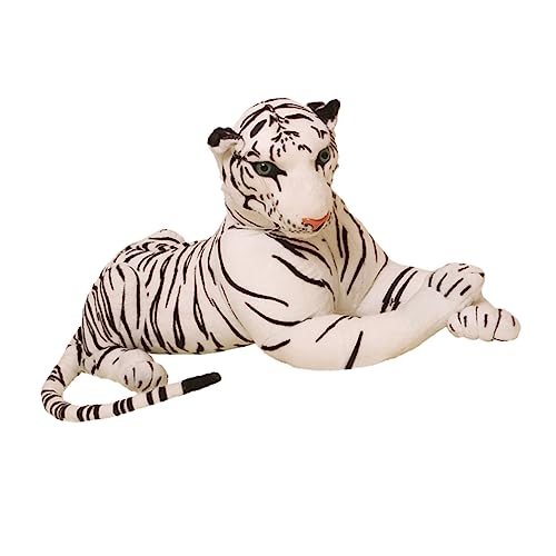 CHICAMPERA Stoffpuppen Ausgestopftes Tierspielzeug Tigerpuppe Tiger Simulation Tiger Mit Tieren Gefüllte Puppen Weiß von CHICAMPERA