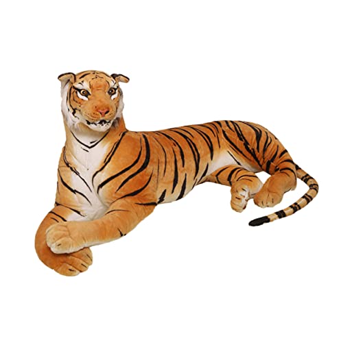 CHICAMPERA Tiger Animal Toys Tier Stuffed Soft Toys Tiger Stofftier Tiger plüschtier Plush Toy Stoffpuppen Tigerpuppe Simulation Tiger mit Tieren gefüllte Puppen Orange von CHICAMPERA