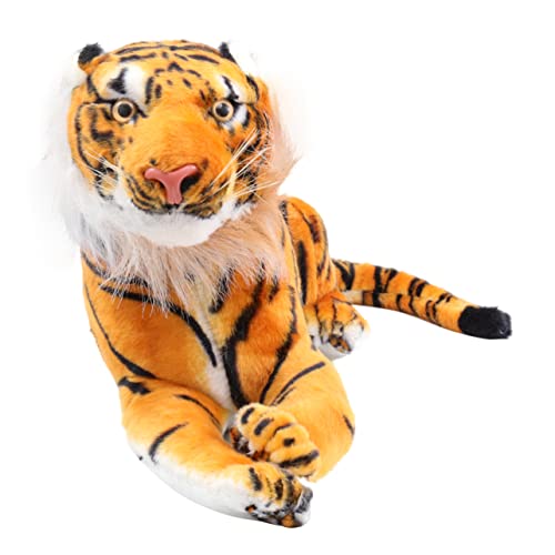 CHICAMPERA Tiger Tigerpuppe Simulation Tiger ausgestopftes Tierspielzeug Stoffpuppen mit Tieren gefüllte Puppen Orange von CHICAMPERA