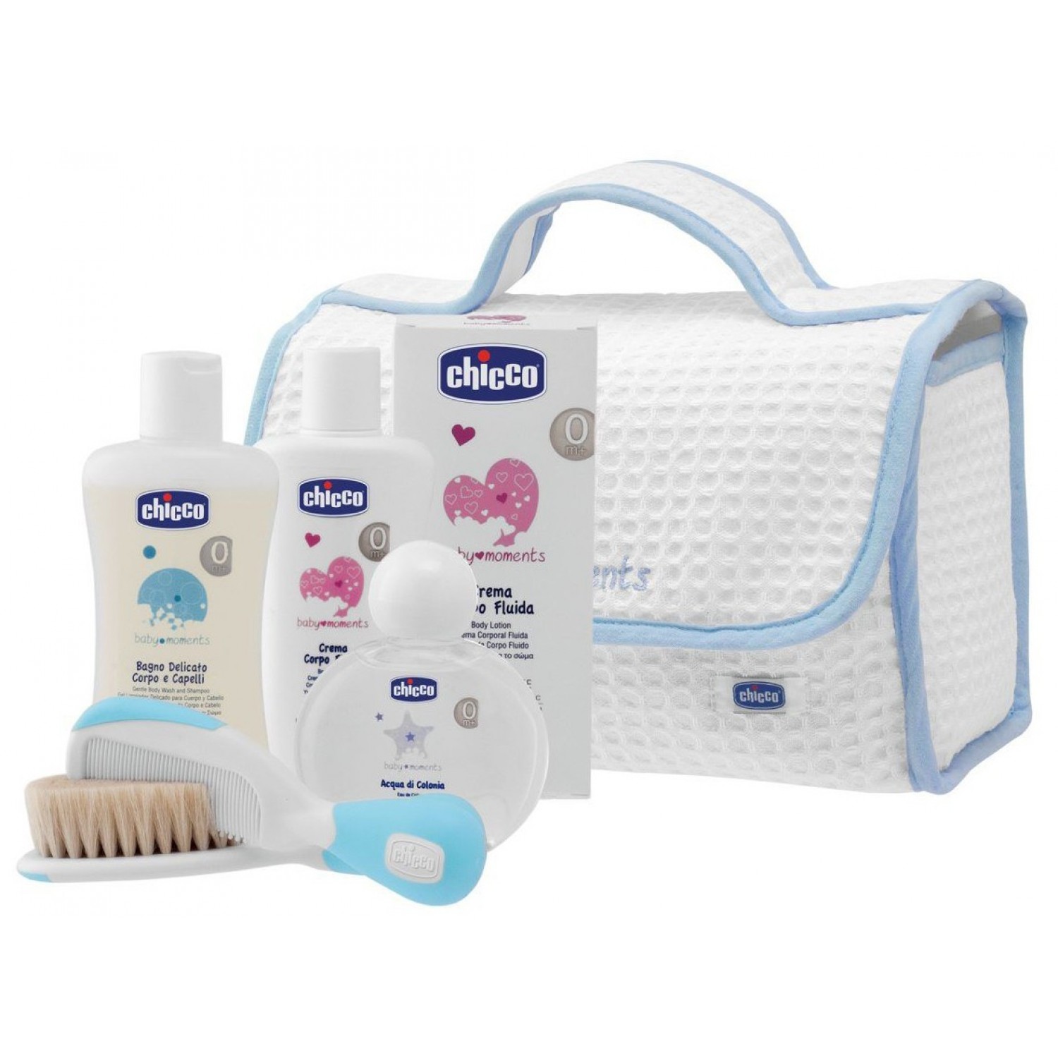 Chicco Baby Moments Beauty Set mit hellblauem Griff von CHICCO