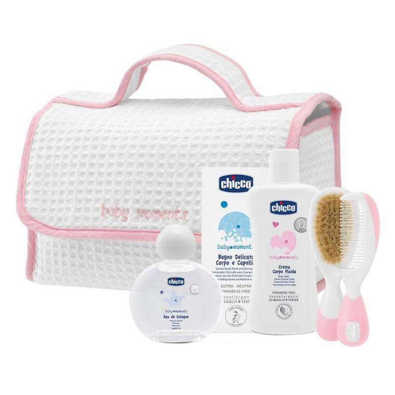 Chicco Baby Moments Beauty Set mit rosa Griff von CHICCO