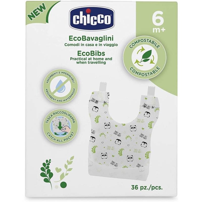 Chicco Einweg kompostierbare Lätzchen 36 Stk von CHICCO