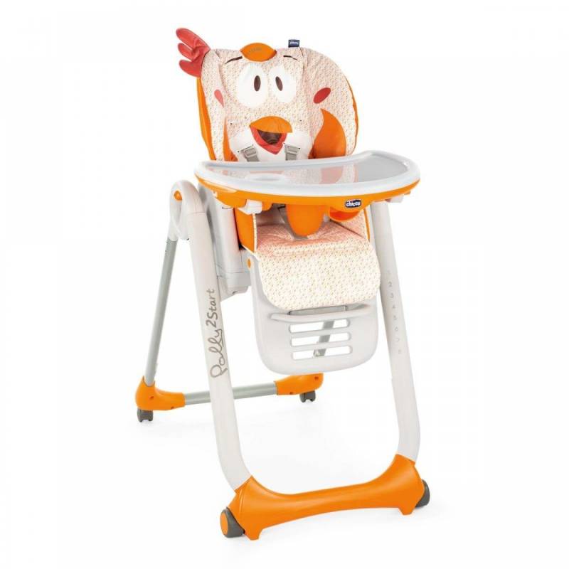 Chicco Hochstuhl Polly 2 Start Fancy Chicken 4 Rollen von CHICCO