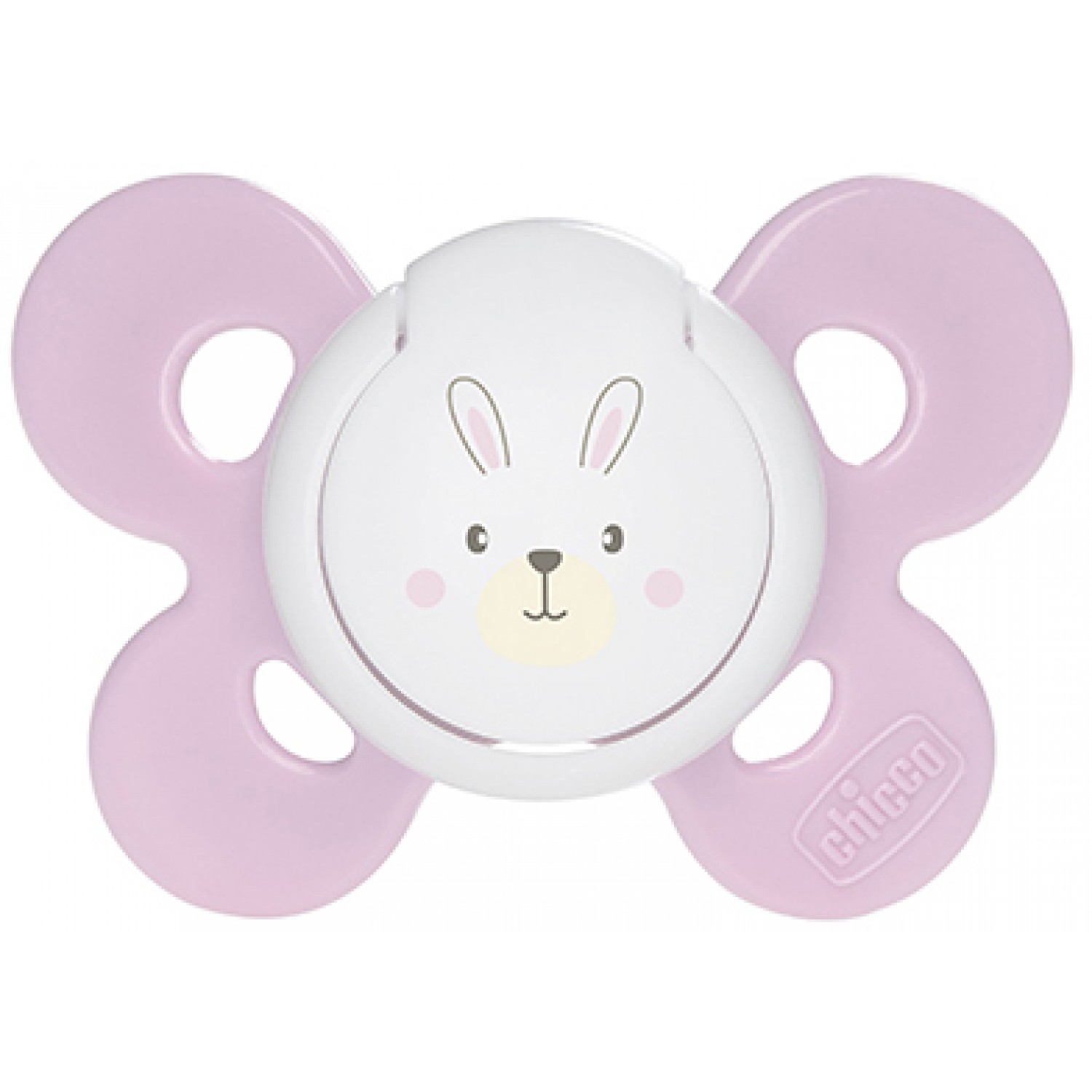 Chicco Physio Comfort Silikon Schnuller Pink White Bunny 0-6m von CHICCO