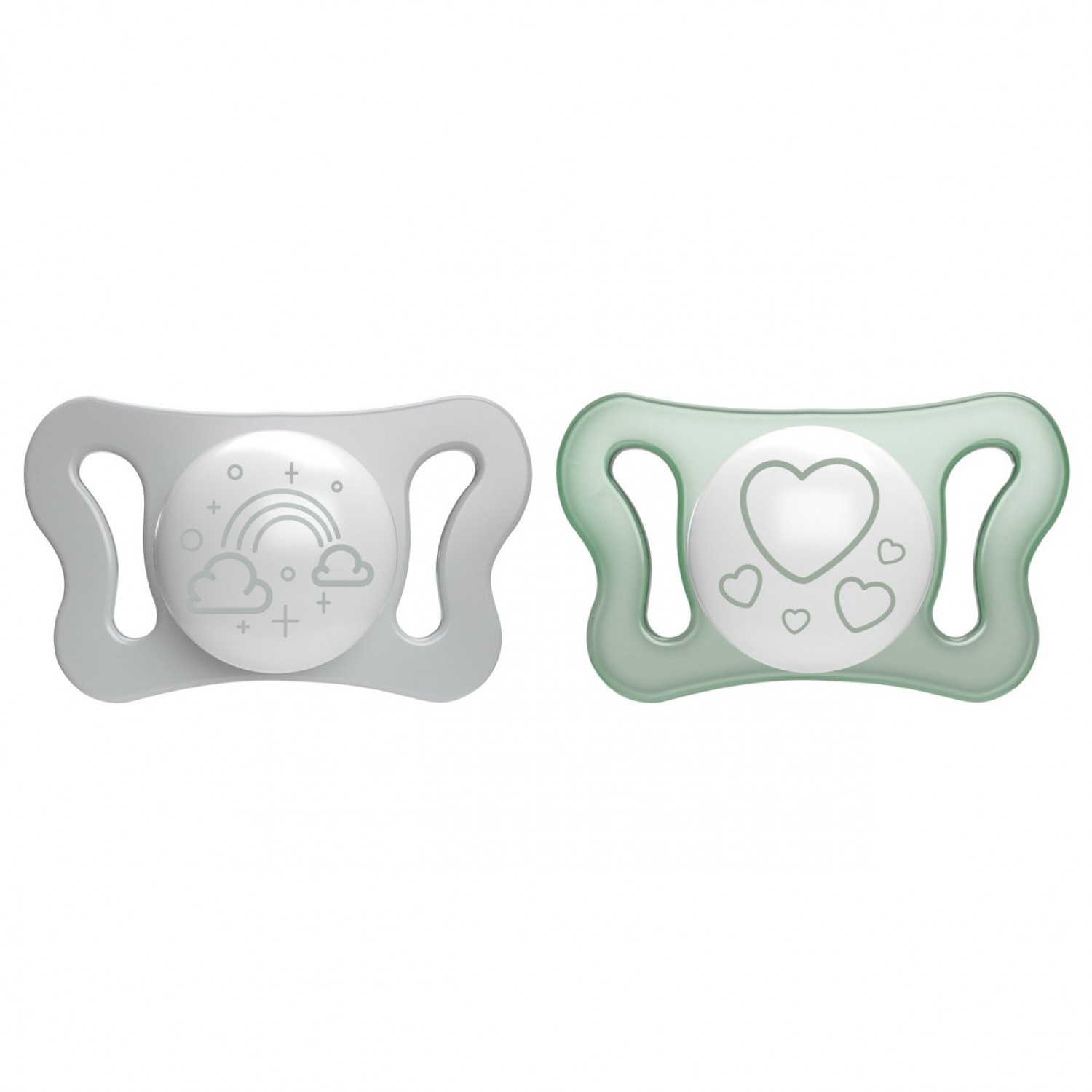 Chicco Physio Luftglühender Schnuller Gummi 2 PCS Grün 0-6m von CHICCO