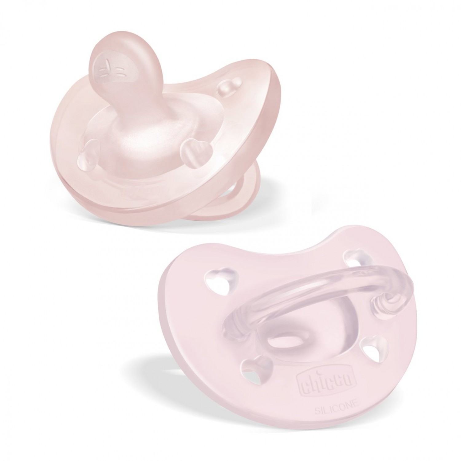 Chicco Physio Silikonkautschuk 0-6m Transparent Pink 2Pz von CHICCO