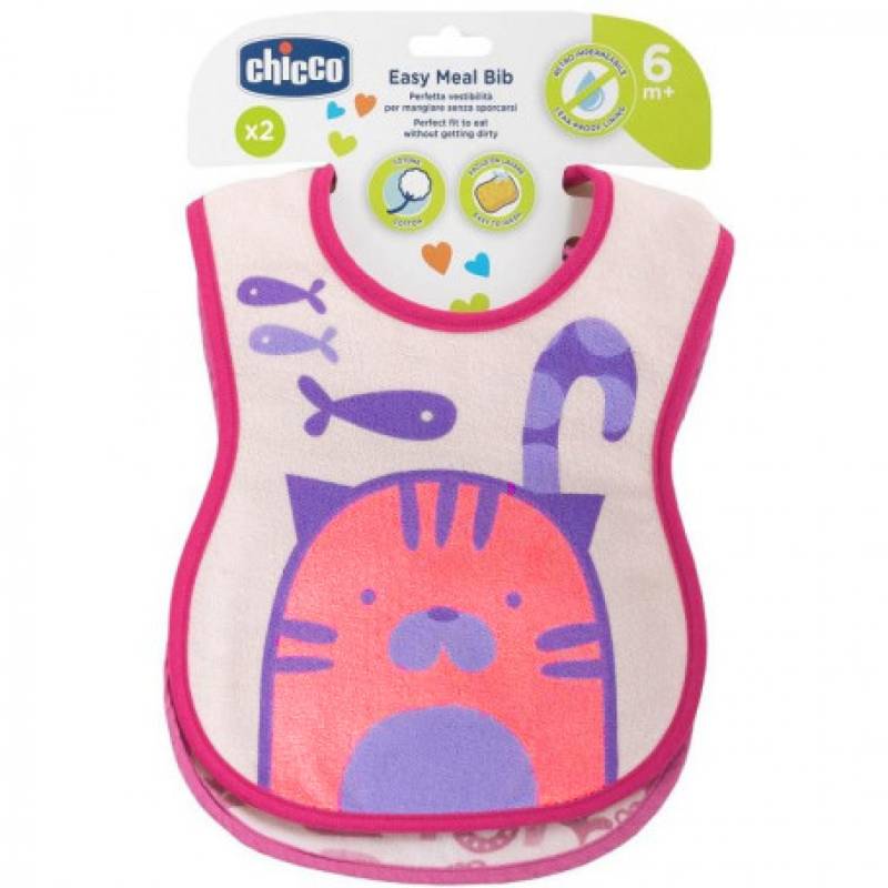 Set Bavaglini Chicco Easy Meal Bib 2pz Rosa von CHICCO