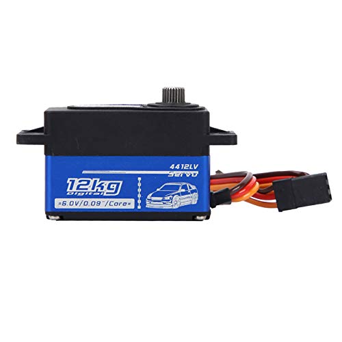 CHICIRIS 1/10 RC SPT4412LV Digital Servo Part Remote Control Digital Servo Model Accessories, SPT4412LV 12KG Digital Servo Large Torsion Metal Gear Remote Control Digital Servo von CHICIRIS