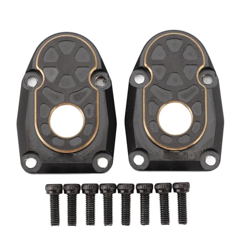 CHICIRIS 2PCS RC Portal-Antriebsgehäuse, Messing-Portalabdeckung Achsschenkel für Axial Capra SCX10 III mit 8 Befestigungsschrauben von CHICIRIS