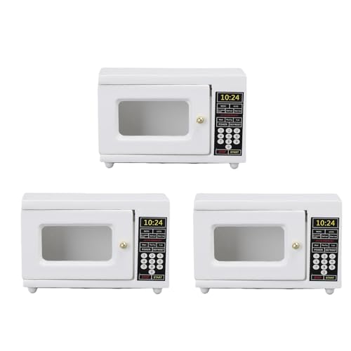 CHICIRIS 3 Stück Puppenhaus Mikrowelle, 1:12 Maßstab Miniatur Küchengerät, Holz Mikrowelle für Puppenhaus Küchen Dekor CHICIRIS 3 Stück Puppenhaus Mikrowelle, 1:12 Maßstab Miniatur Küchengerät, Holz Mikrowelle für Puppenhaus Küchen Dekor von CHICIRIS