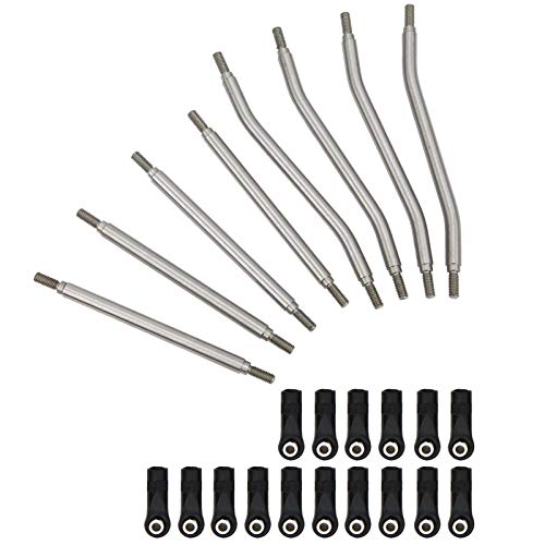 CHICIRIS 8pcs RC -Lenkungsstange, Upgrade -Bindungs ​​-Kit mit Unterer Schwerkraft für Axiale Capra AXI03004 Fernbedienungsauto, Bestehend aus Edelstahl -Kunststoff, Einfacher Baugruppe, von CHICIRIS