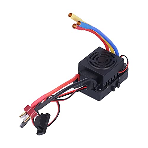 CHICIRIS Elektronischer Geschwindigkeitsregler ESC, 60 A RC Bürstenlos, Wasserdicht, Integriert, Hohe Effizienz und Hohe Leistung, 5,8 V/3 A BEC für 1/10 Ferngesteuerte Autos von CHICIRIS