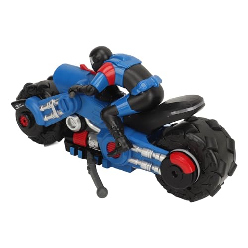 CHICIRIS Hochgeschwindigkeits-Drift-RC-Motorradspielzeug, Ferngesteuertes Stunt-Motorrad Im Maßstab 1:10 mit Reitfigur (Blue) von CHICIRIS